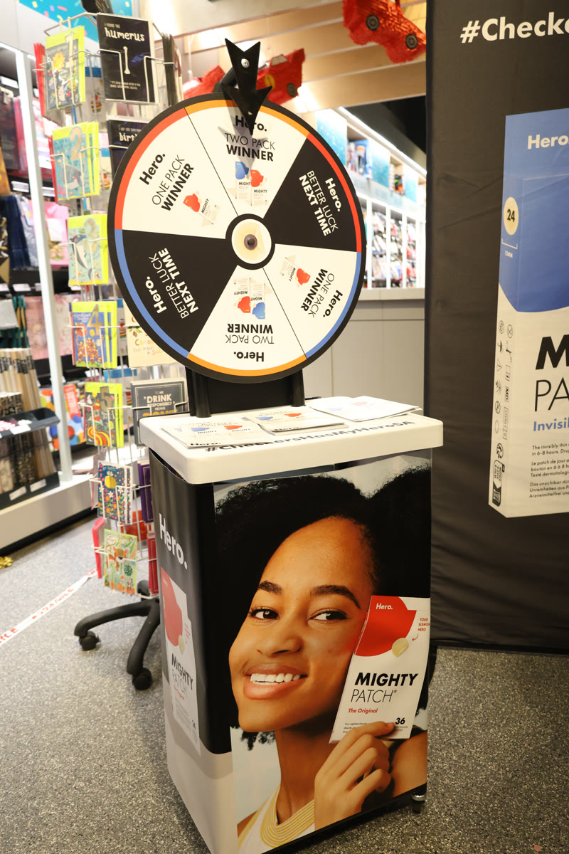 Hero Mighty Patch retail activation — photograph 1