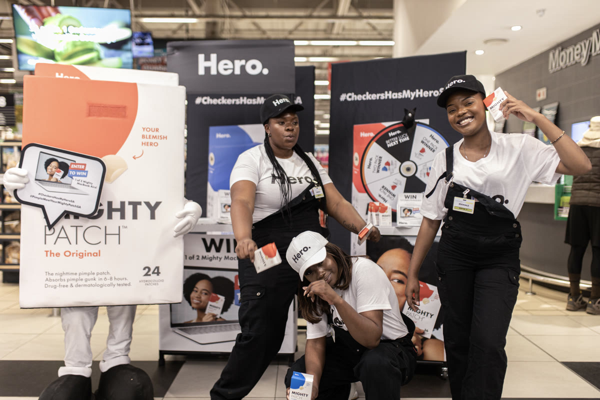 Hero Mighty Patch retail display and participation — photograph 1
